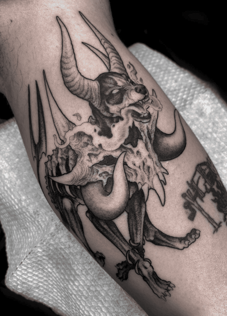 Mega Houndoom Fierce Mega Pokémon Tattoo