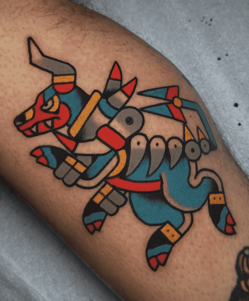 Mega Houndoom Mexico Mega Pokémon Tattoo