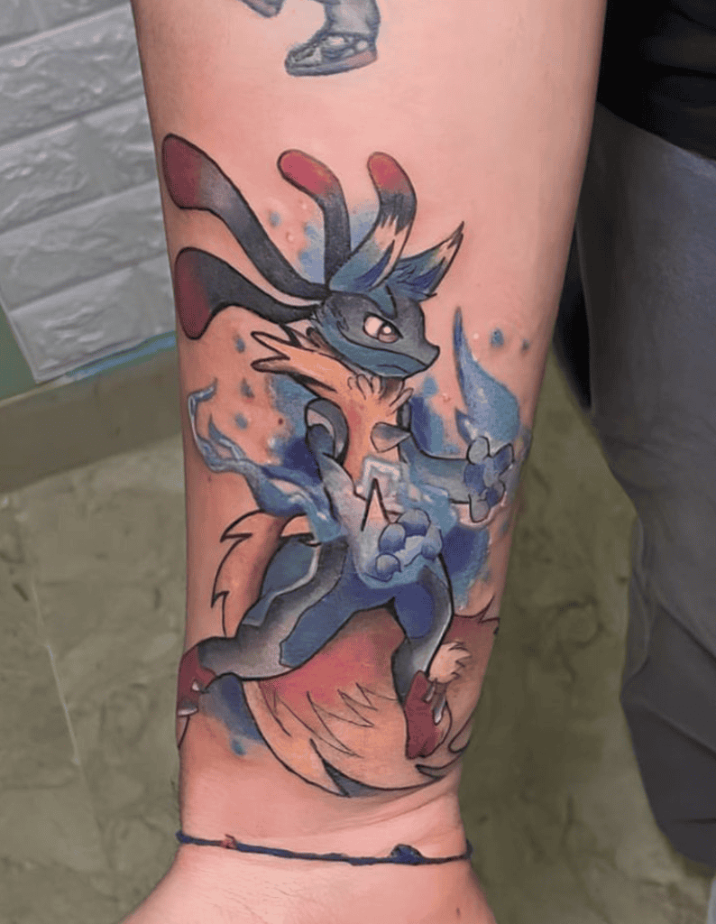 Mega Lucario Aura Mega Pokémon Tattoo