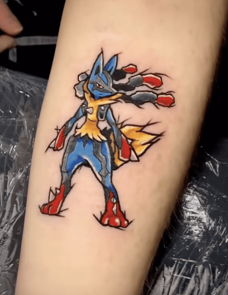 Mega Lucario Stance Mega Pokémon Tattoo