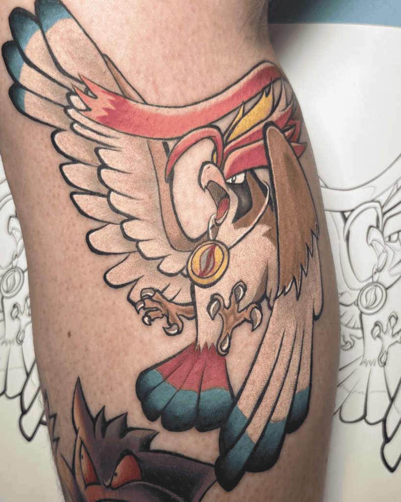 Mega Pidgeot Champion Mega Pokémon Tattoo