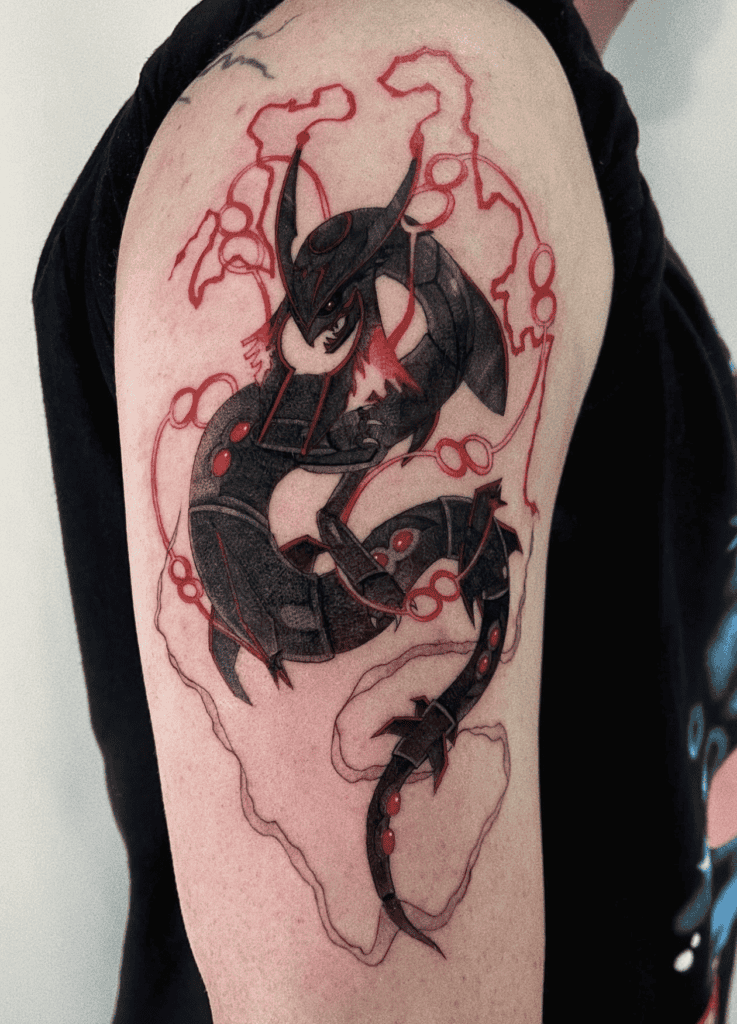 Mega Rayquaza Shiny Mega Pokémon Tattoo