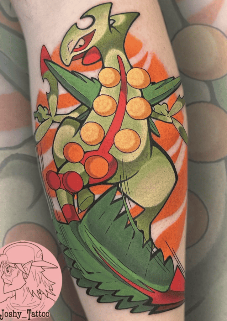 Mega Sceptile Back Mega Pokémon Tattoo