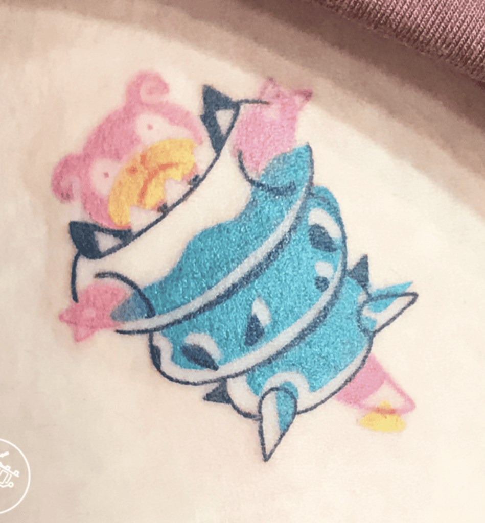 Mega Slowbro Light Mega Pokémon Tattoo