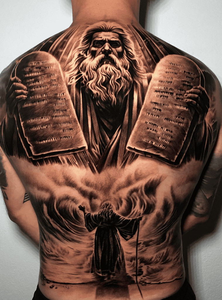 Moses Commandments Christian Mythology Tattoo