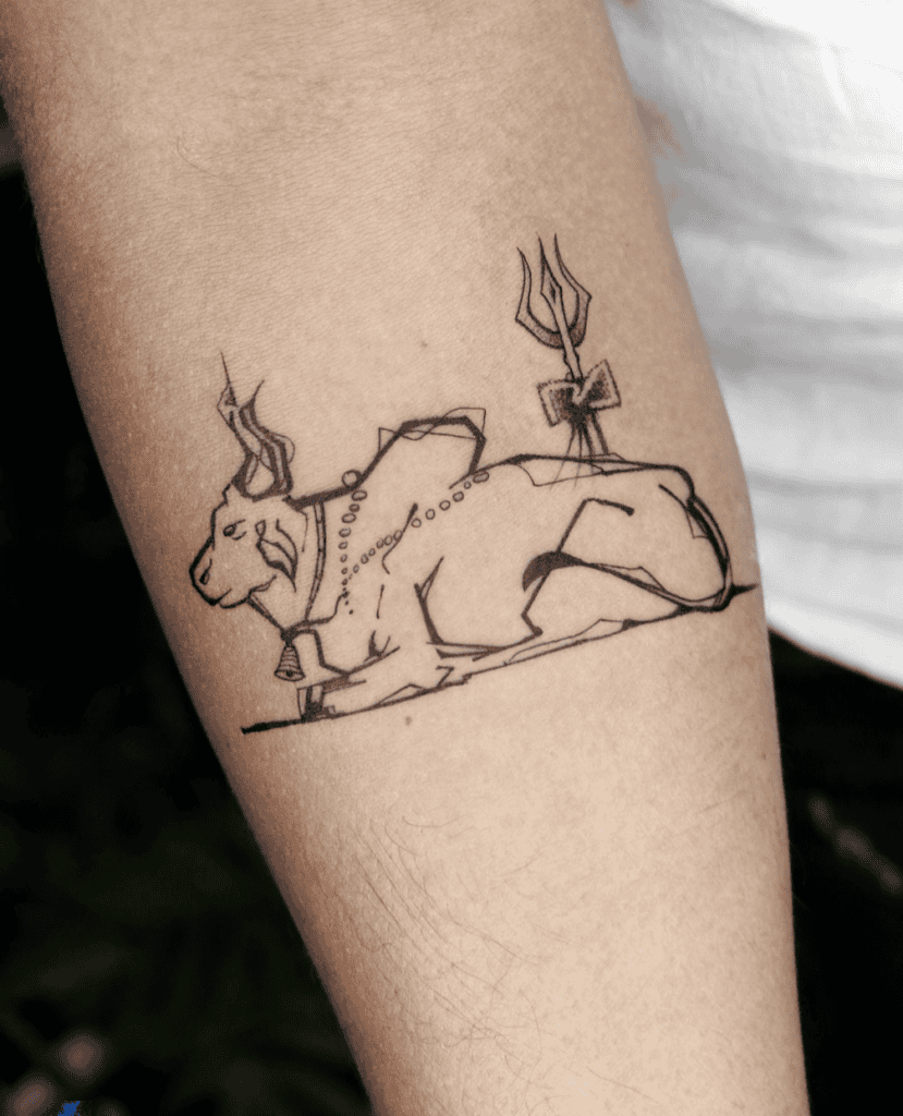Nandi Vanaha Hindu Mythology Tattoo