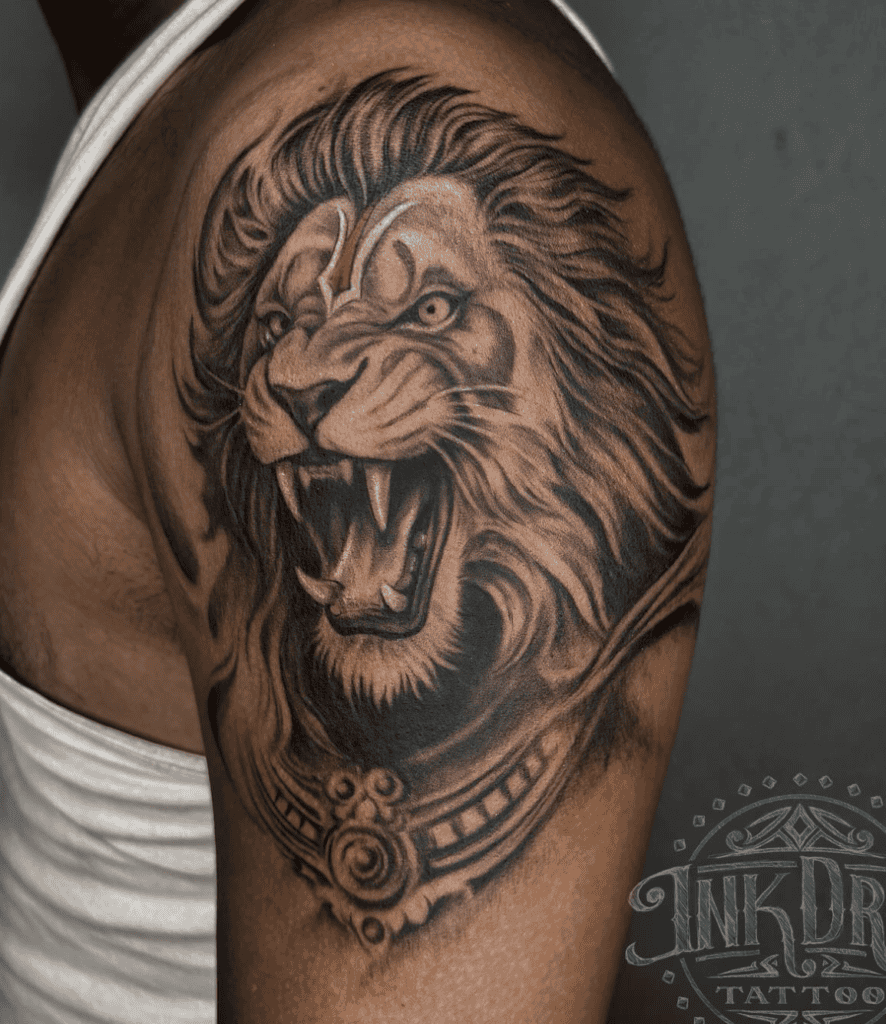 Narasimha Fierce Hindu Mythology Tattoo