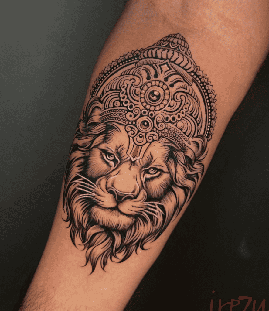 Narasimha Head Hindu Mythology Tattoo