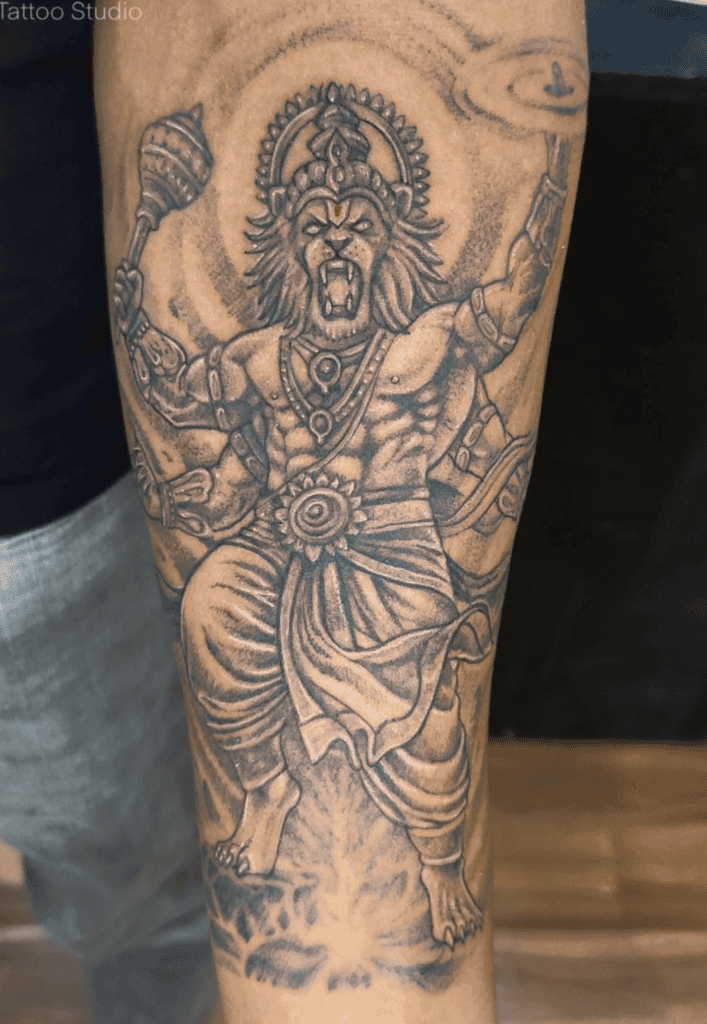 Narasimha Hindu Mythology Tattoo