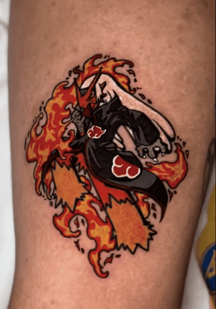 Naruto X Pokémon Blazeiken Tattoo
