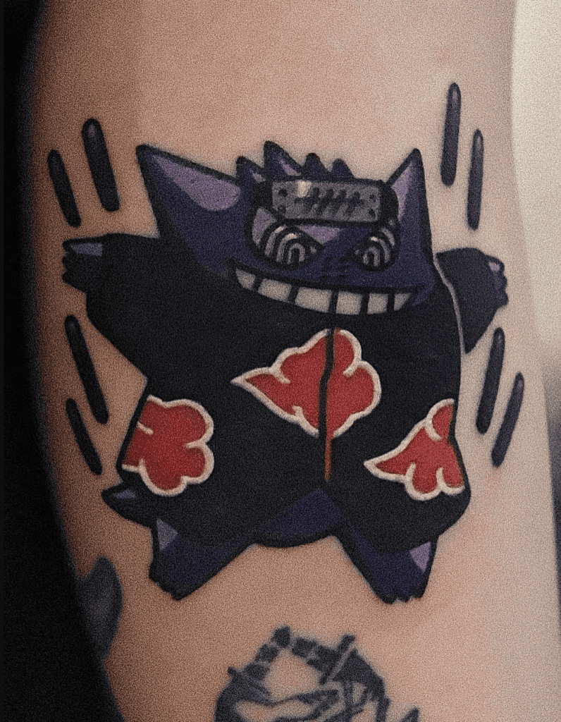 Naruto X Pokémon Gengar Tattoo