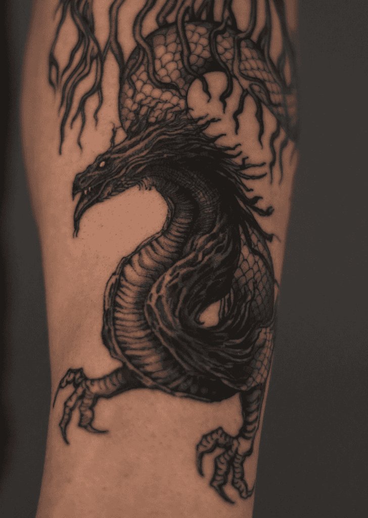 Níðhöggr Dragon Norse Mythology Tattoo