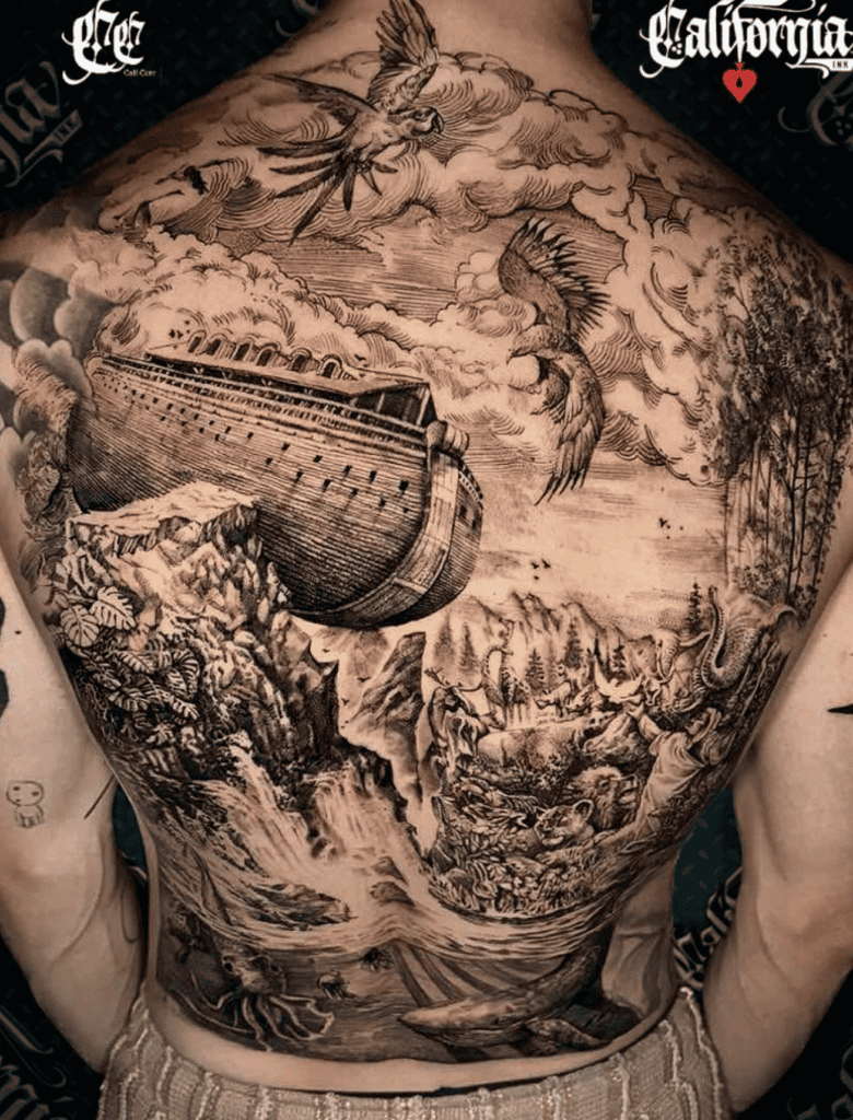 Noah’s Ark Christian Mythology Tattoo