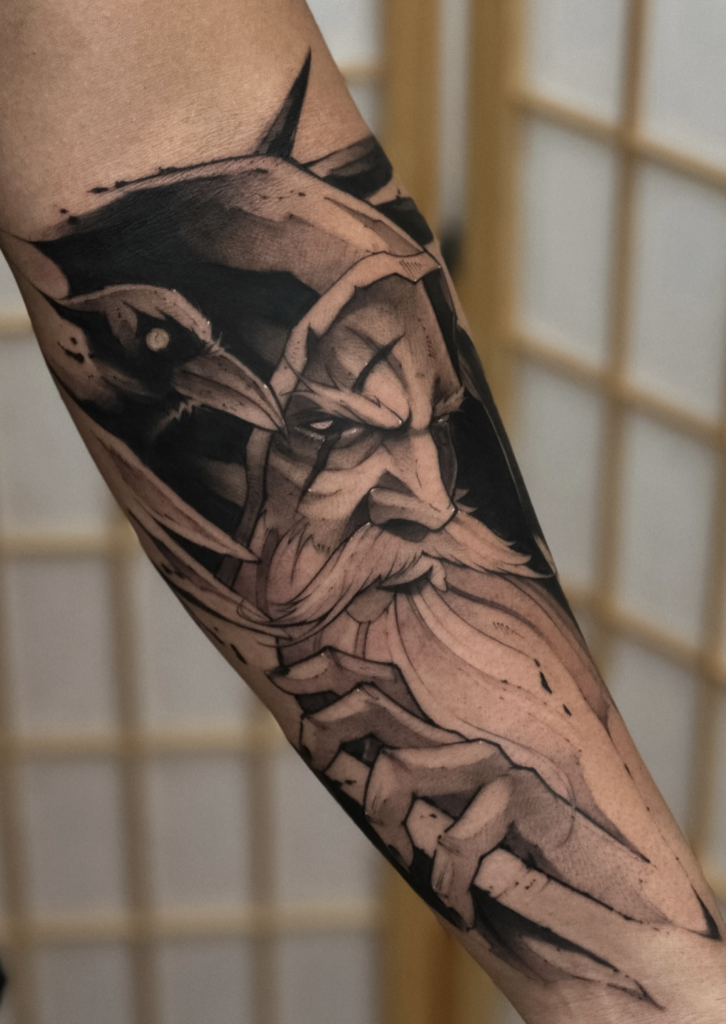 Odin Deity Norse Mythology Tattoo