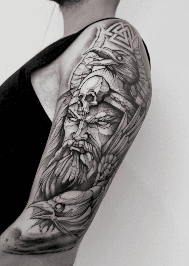 Odin Norse Mythology Tattoo