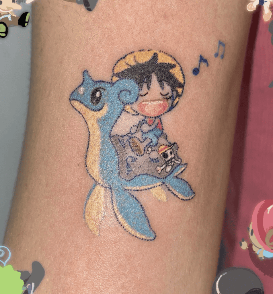 One Piece X Pokémon Lapras Tattoo