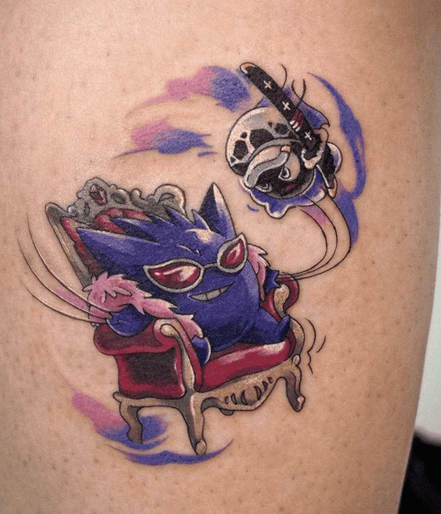One Piece X Pokémon Law Tattoo