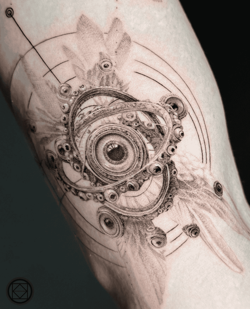 Ophanim Rings Christian Mythology Tattoo