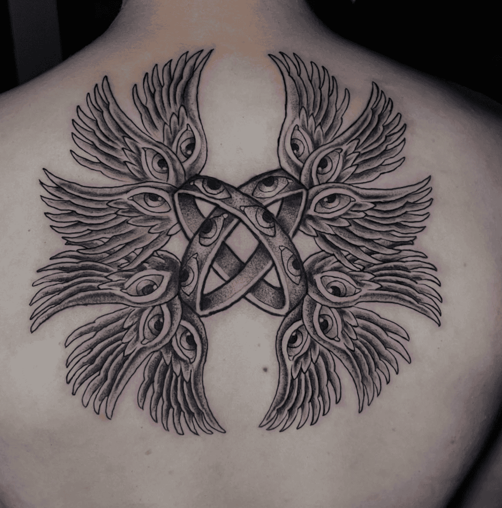 Ophanim Spiral Christian Mythology Tattoo