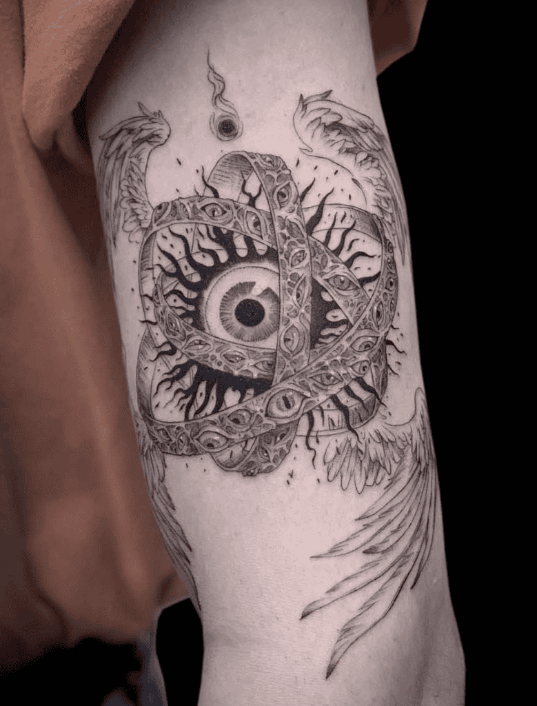 Ophanim Wings Christian Mythology Tattoo