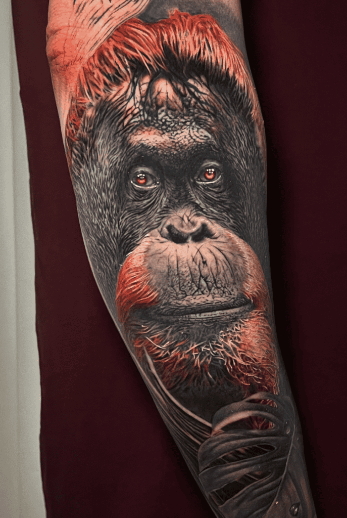Orangutan Ape Tattoo