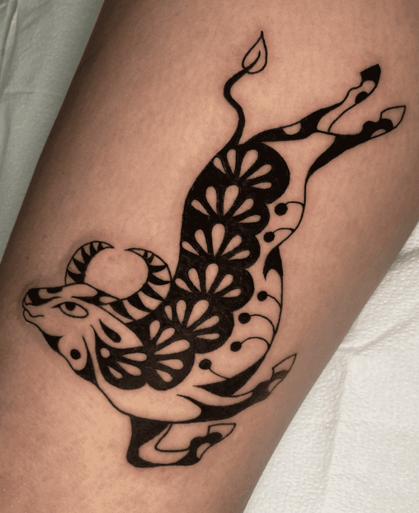 Ox Art Lunar Zodiac Tattoo