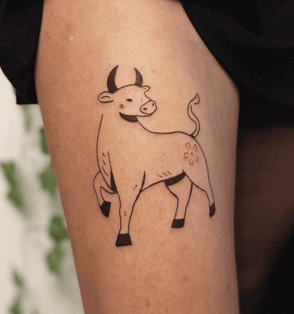 Ox Chinese Lunar Zodiac Tattoo