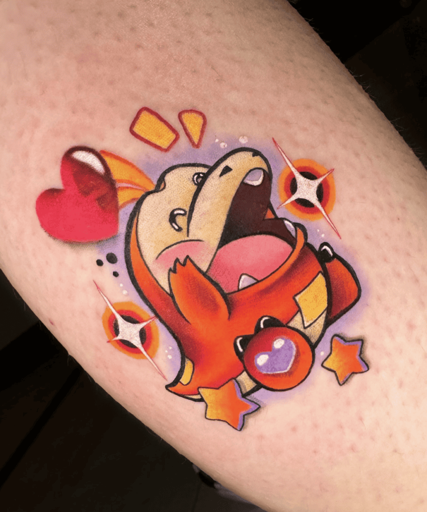 Paldea Fuecoco Pokémon Tattoo