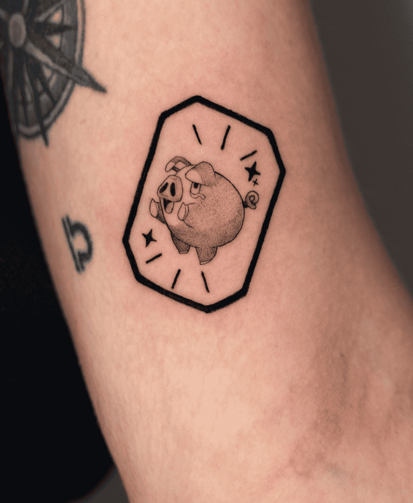 Paldea Lechonk Pokémon Tattoo