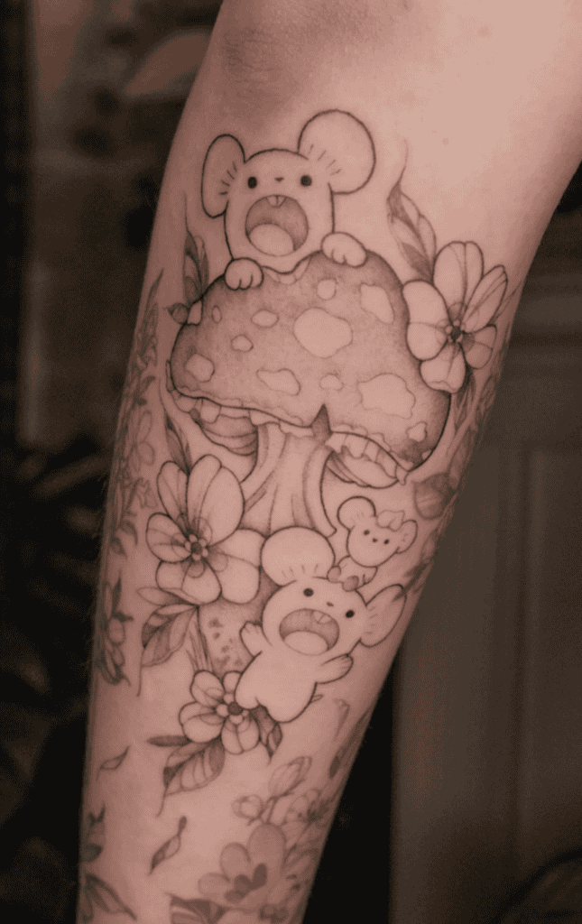 Paldea Moushold Pokémon Tattoo