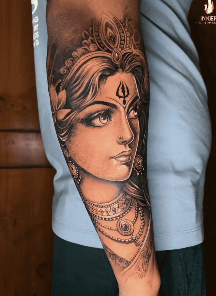 Parvati Beauty Hindu Mythology Tattoo