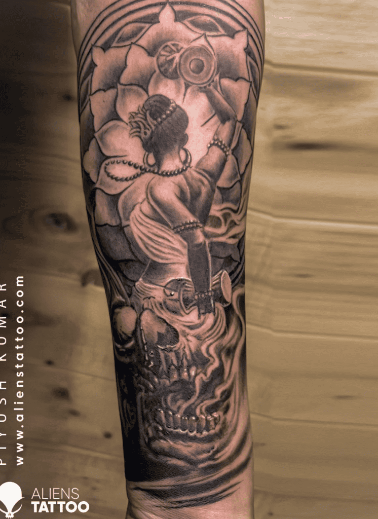 Parvati Hindu Mythology Tattoo