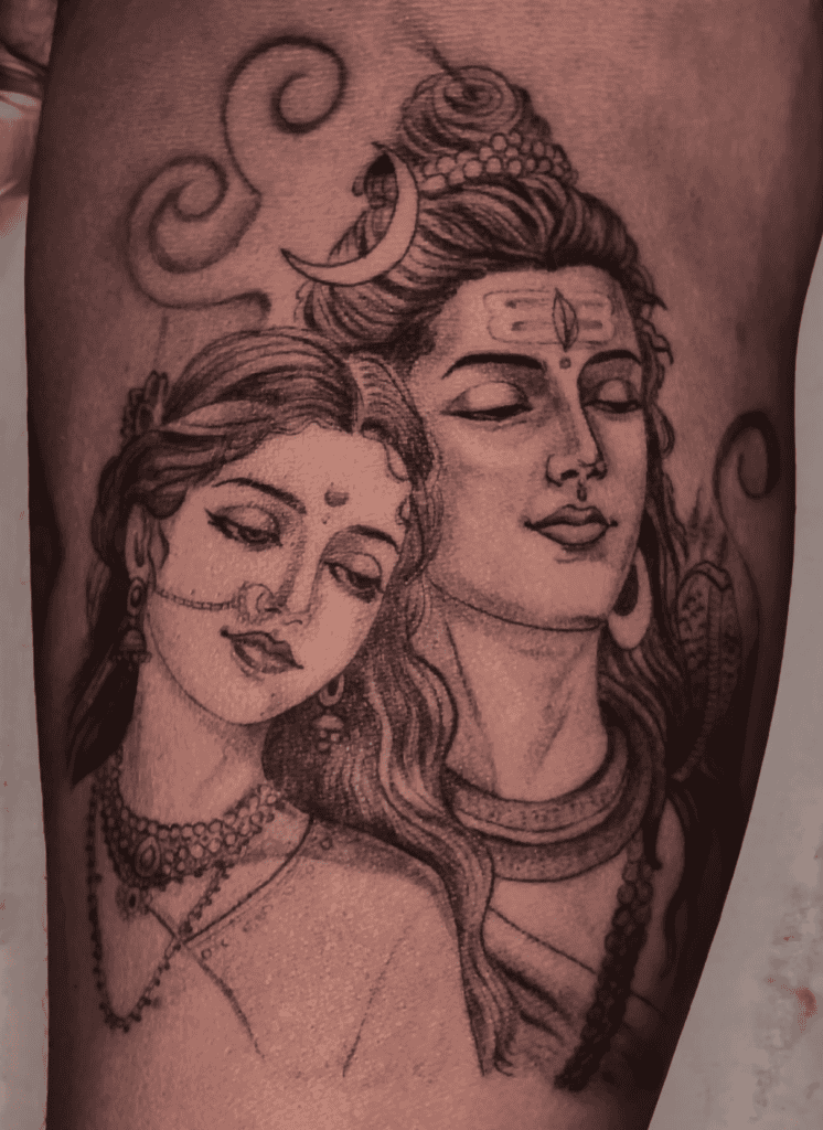 Parvati Shiva Hindu Mythology Tattoo