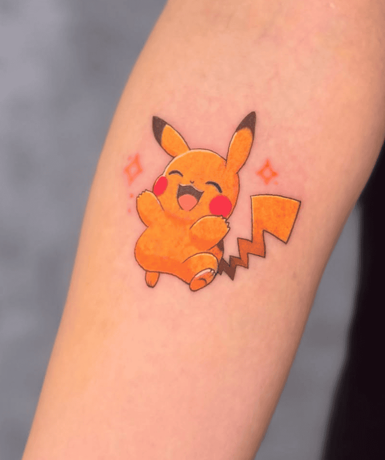 Pikachu Cute Pokémon Tattoo