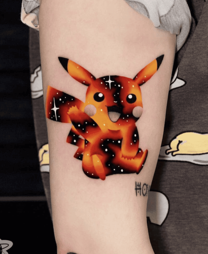 Pikachu Space Pokémon Tattoo