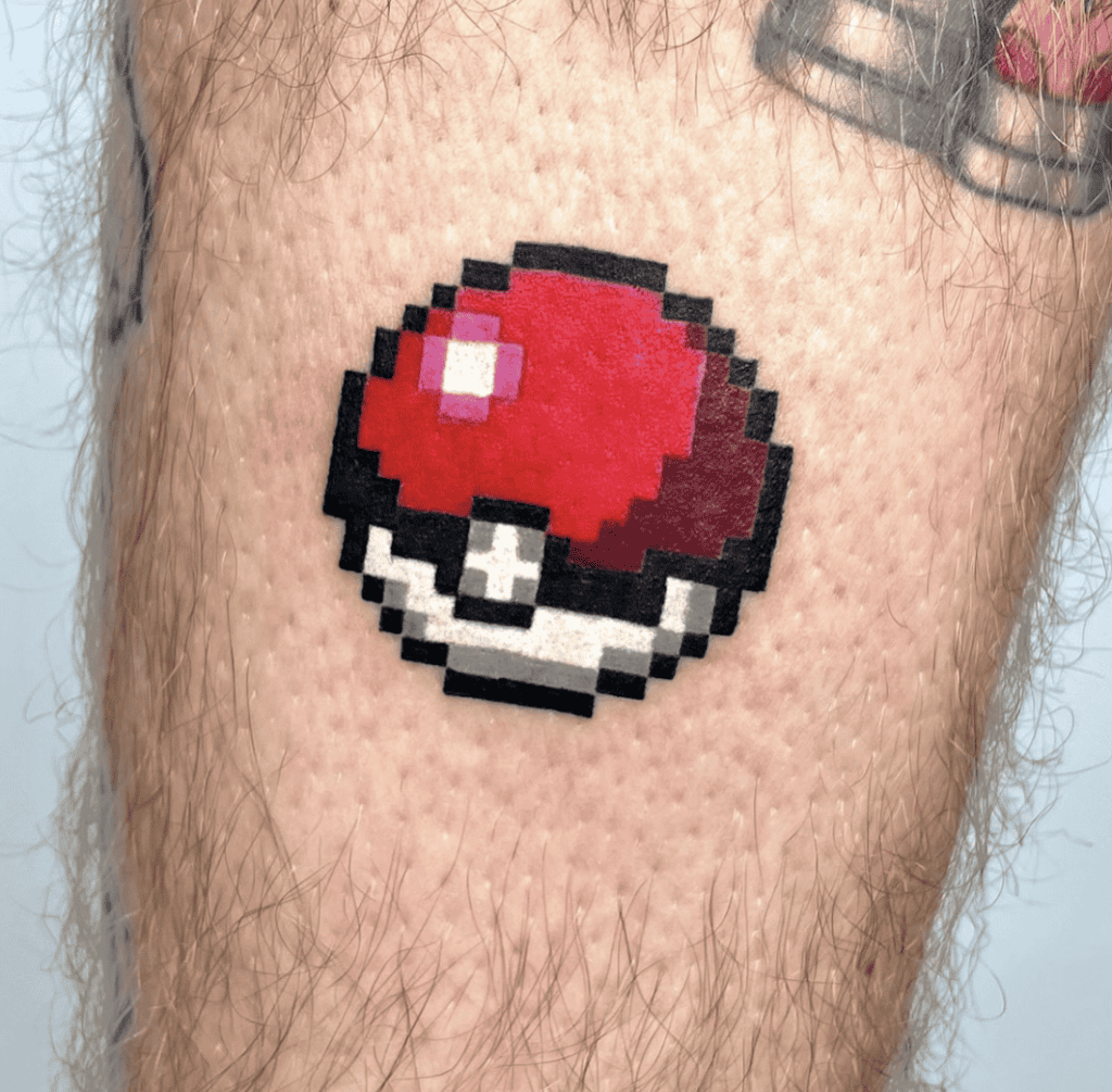 Pokéball Pixel Pokémon Tattoo
