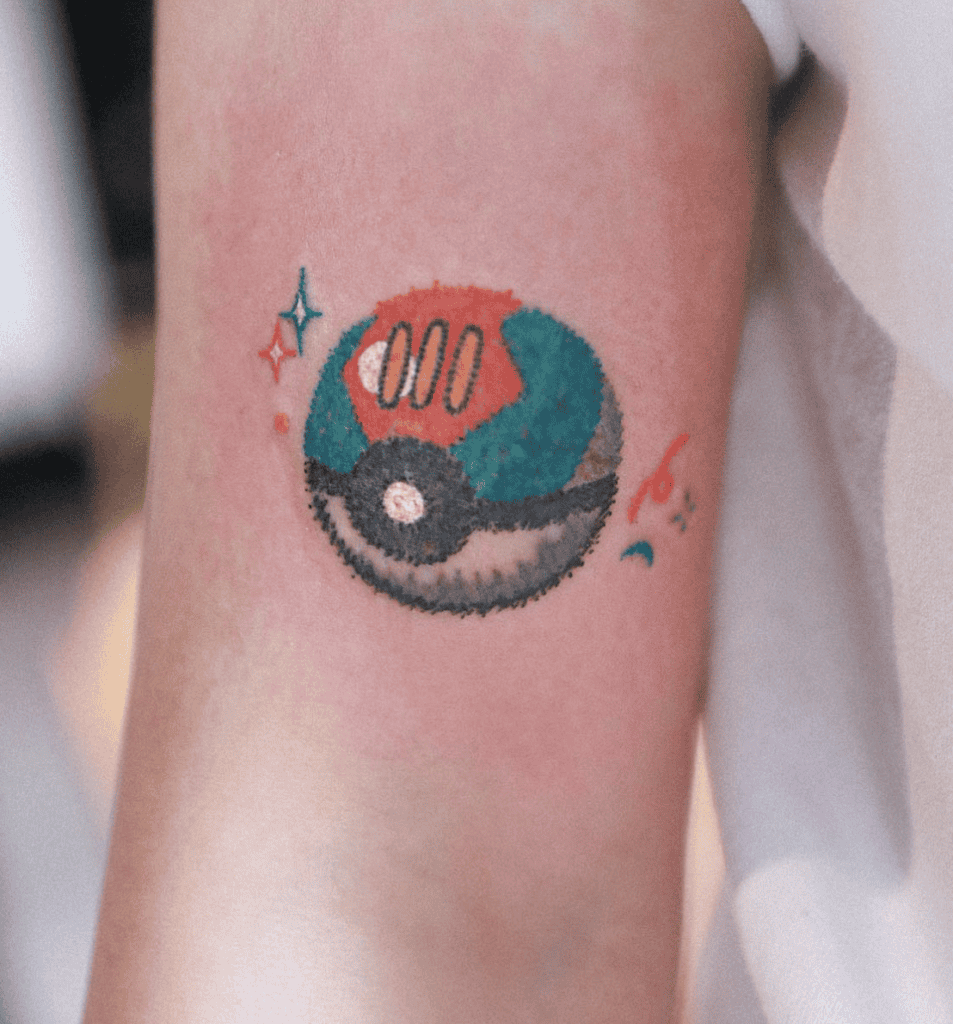 Pokéball lure Pokémon Tattoo