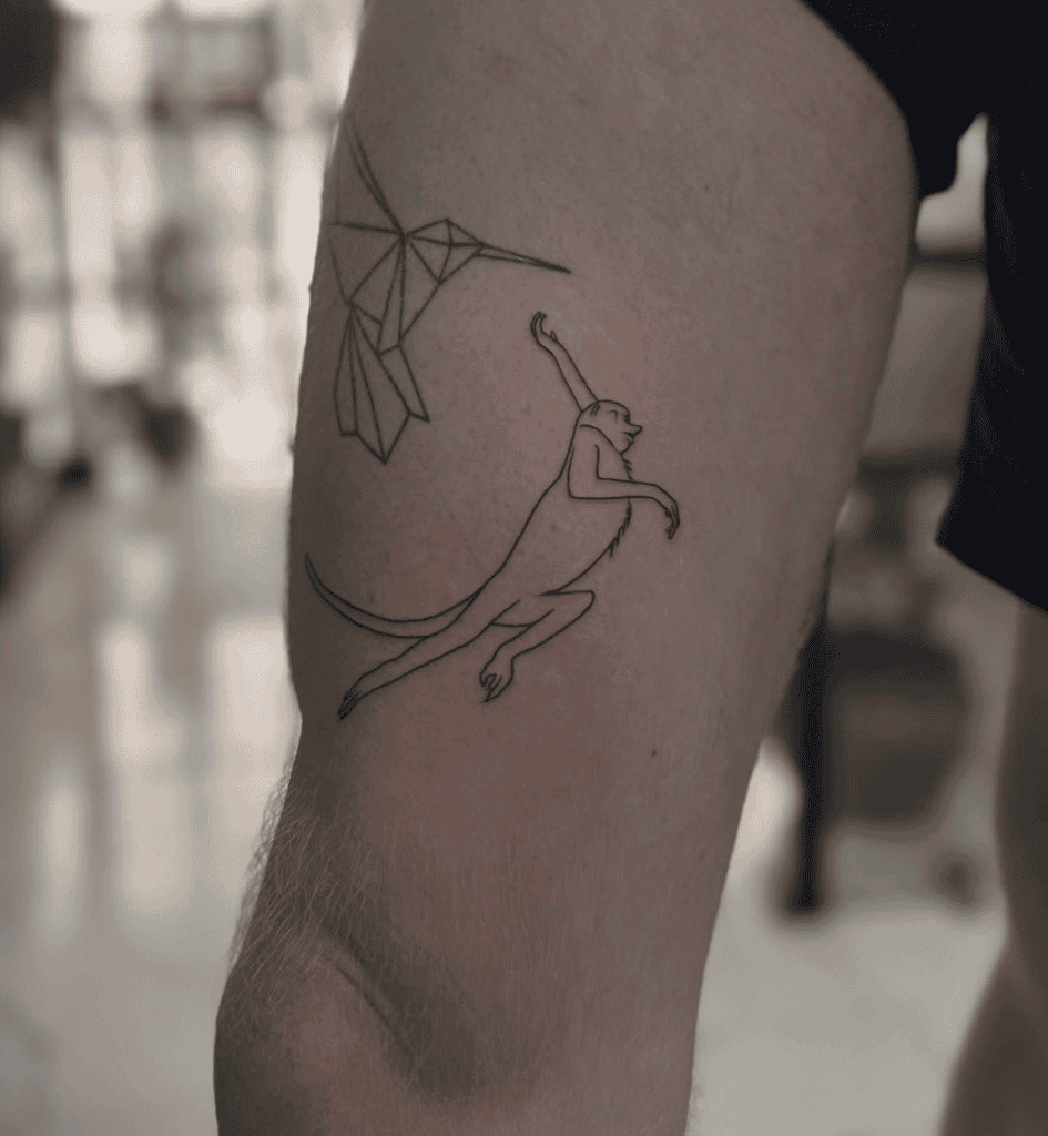 Proboscis Monkey Swing Tattoo