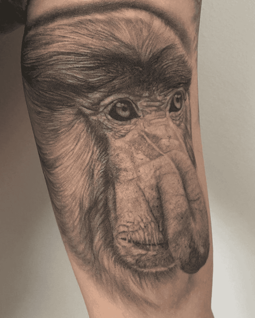 Proboscis Monkey Tattoo