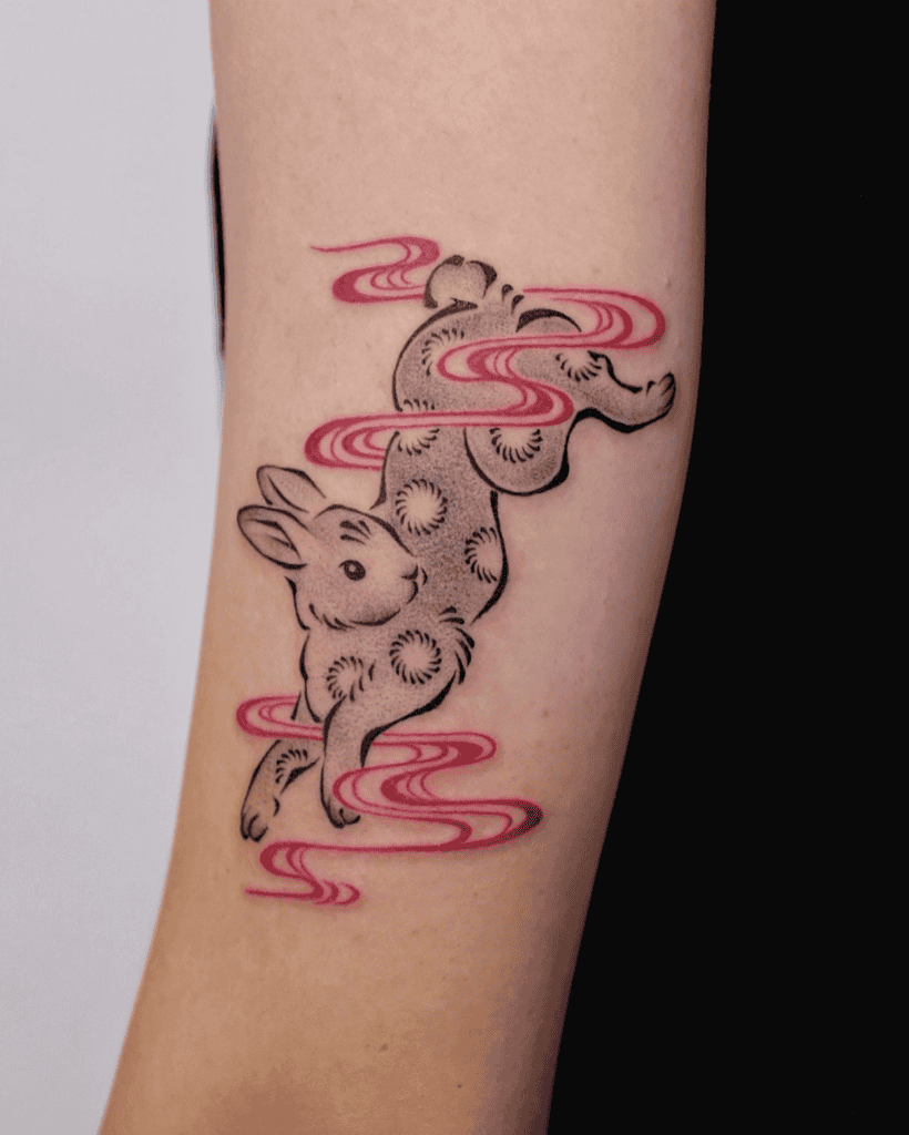 Rabbit Chinese Lunar Zodiac Tattoo