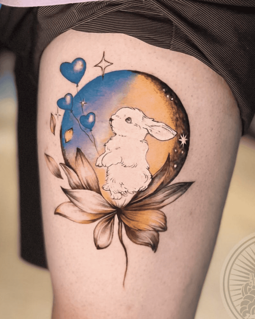 Rabbit Lunar Zodiac Tattoo