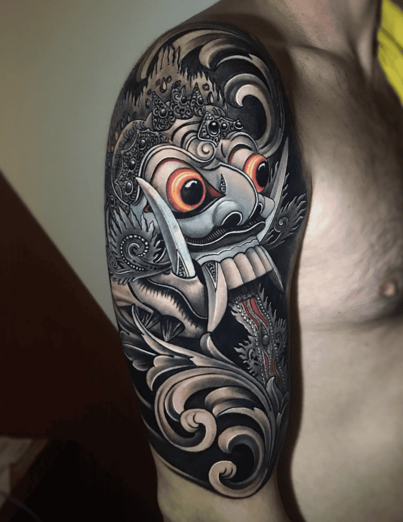 Rangda Bali Hindu Mythology Tattoo