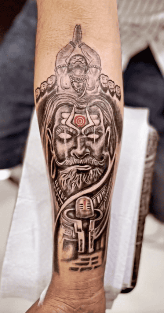 Ravana Hindu Mythology Tattoo