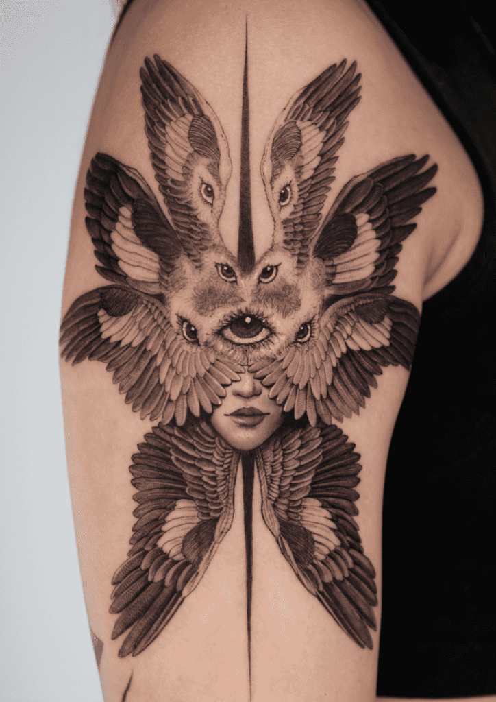 Seraphim Christian Mythology Tattoo