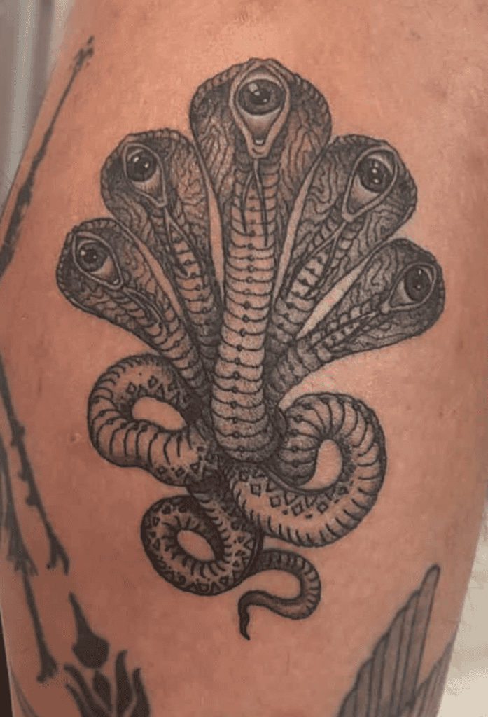 Shesha Eyes Hindu Mythology Tattoo