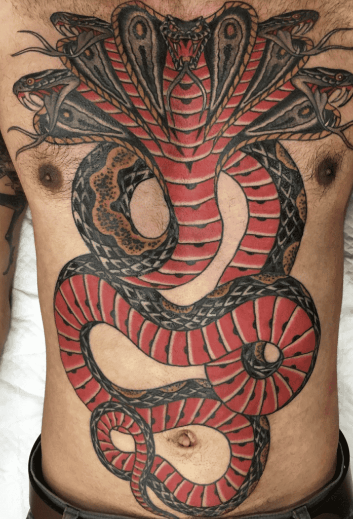 Shesha Fierce Hindu Mythology Tattoo