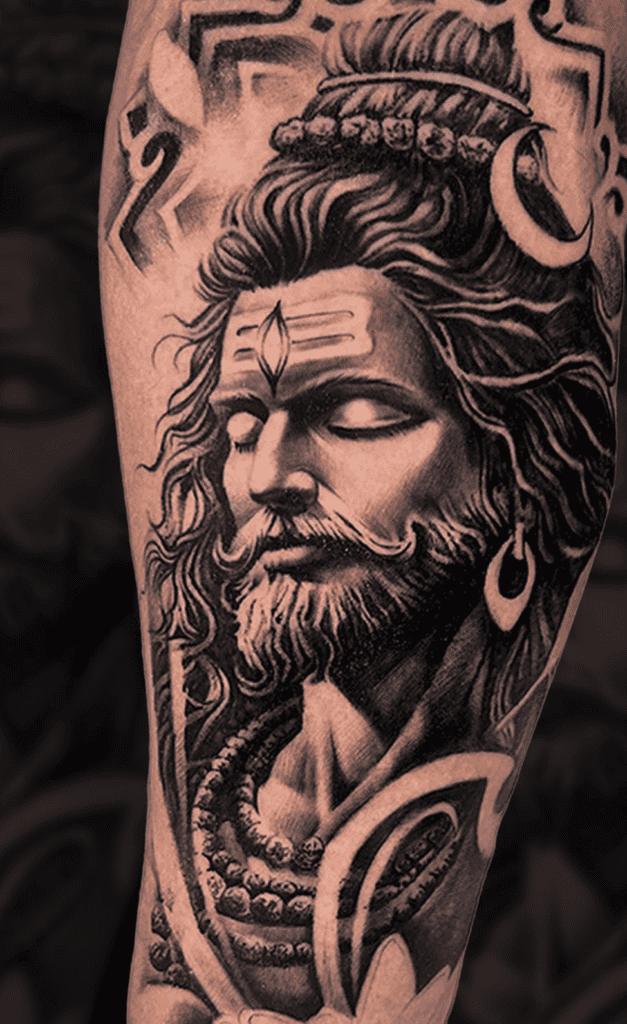 Shiva Beard Hindu Mythology Tattoo