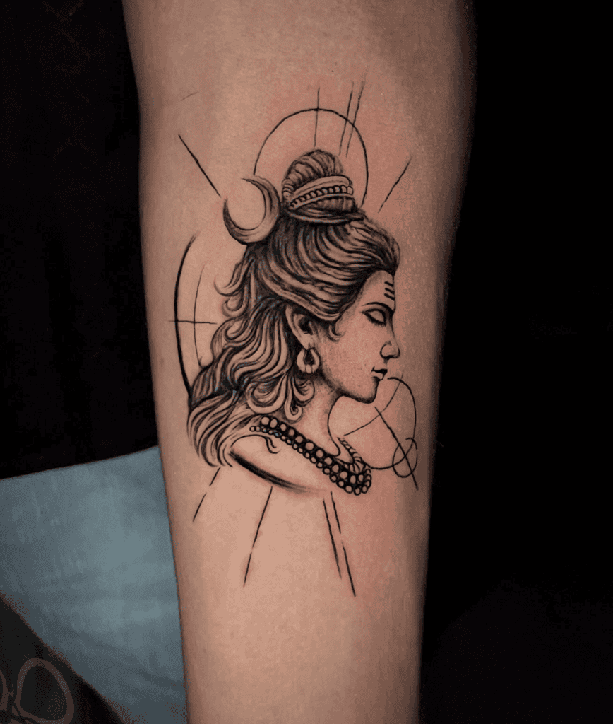 Shiva Head Hindu Mythology Tattoo