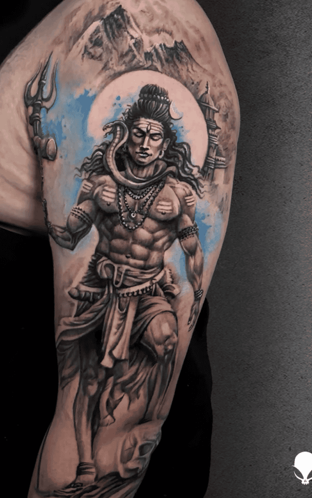 Shiva Staff Hindu Mythology Tattoo