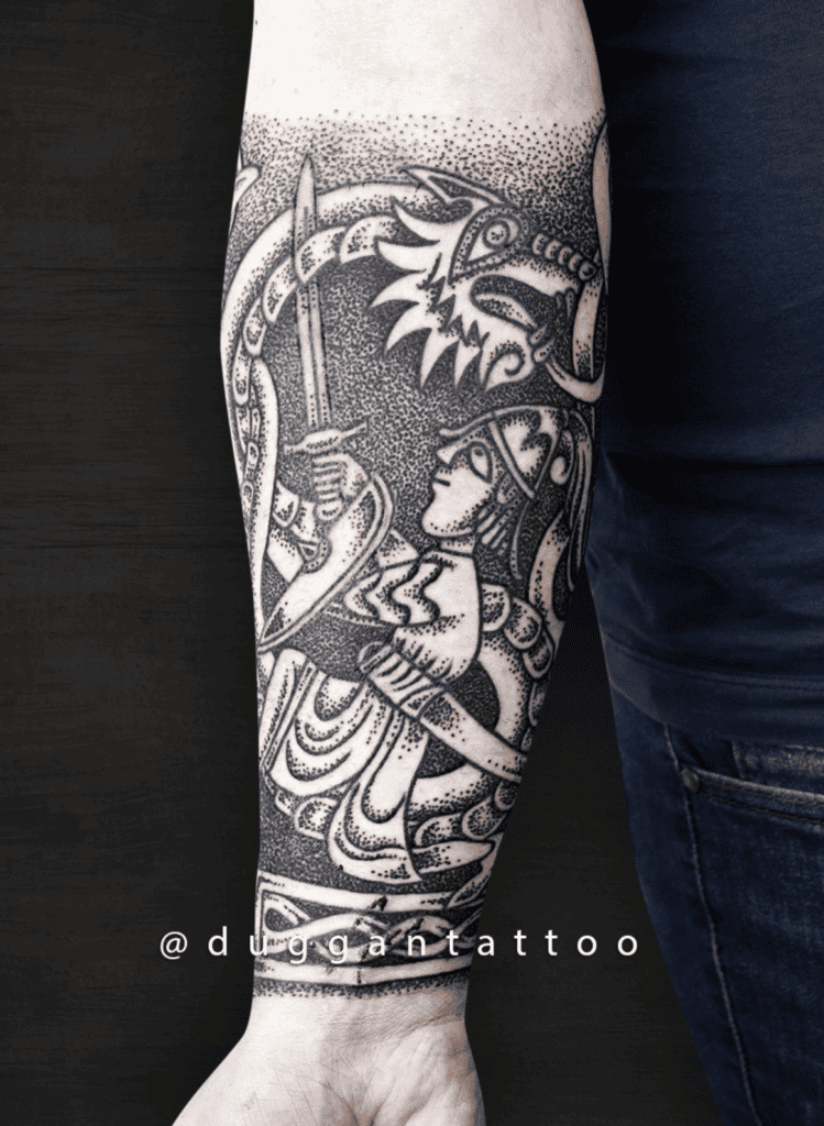 Sigurd (Siegfried) Dragon Norse Mythology Tattoo